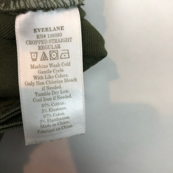 Everlane Green Straight Leg Crop Jeans 16 - Picture 6 of 8